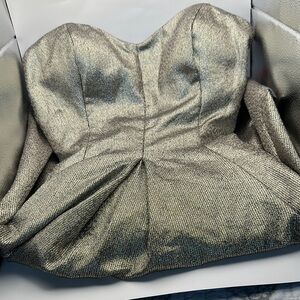 Adrianna Papell Metallic Strapless Dress